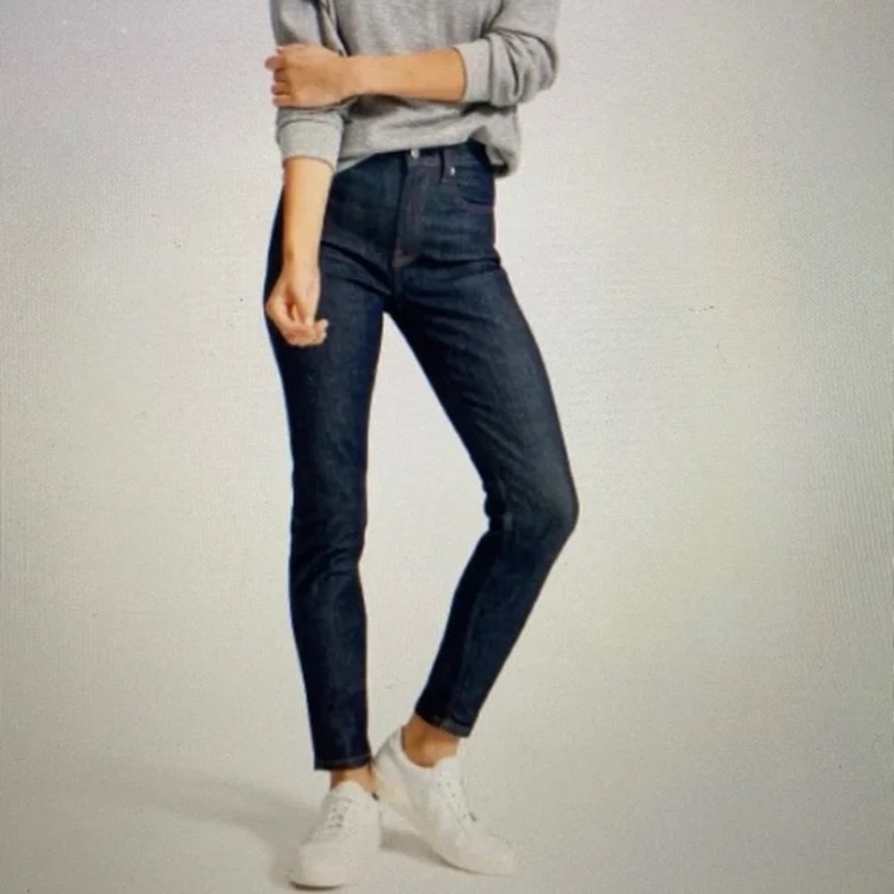 Everlane The High Rise Skinny Jean Ankle in Dark Indigo Wash Size 26